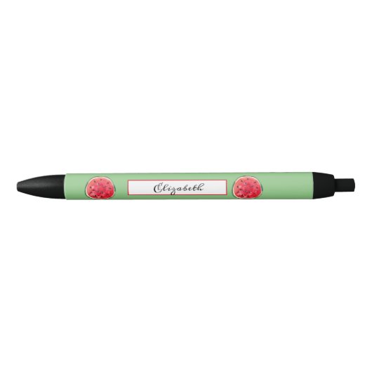 Stylo Noir Pastel à l'eau Pastèque Vert (Devant)