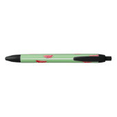 Stylo Noir Pastel à l'eau Pastèque Vert (Dos)