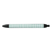 Stylo Noir Pastel Blue Check Motif lisse et élégant (Devant)