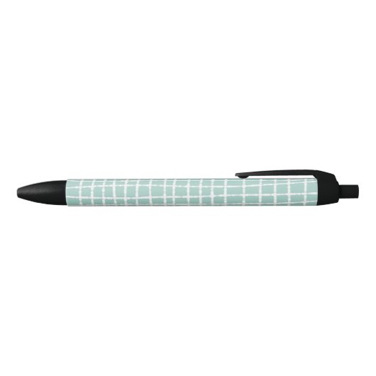 Stylo Noir Pastel Blue Check Motif lisse et élégant (Haut)