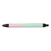 Stylo Noir Pastel esthétique Muet Gradient Rose Mint Vert (Devant)