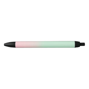 Stylo Noir Pastel esthétique Muet Gradient Rose Mint Vert