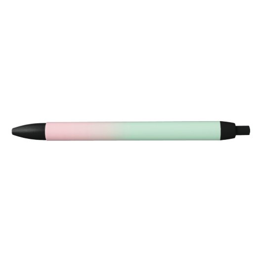 Stylo Noir Pastel esthétique Muet Gradient Rose Mint Vert (Devant)