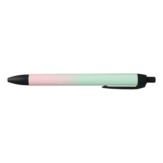 Stylo Noir Pastel esthétique Muet Gradient Rose Mint Vert (Bas)