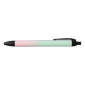 Stylo Noir Pastel esthétique Muet Gradient Rose Mint Vert (Haut)