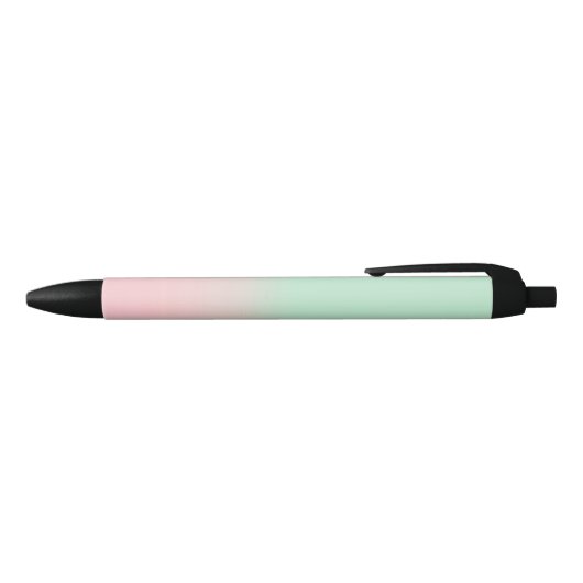 Stylo Noir Pastel esthétique Muet Gradient Rose Mint Vert (Haut)