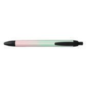 Stylo Noir Pastel esthétique Muet Gradient Rose Mint Vert (Dos)