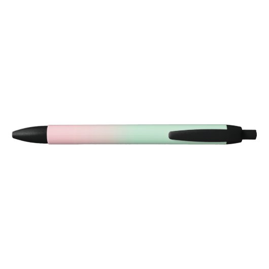 Stylo Noir Pastel esthétique Muet Gradient Rose Mint Vert (Dos)