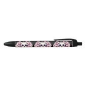 Stylo Noir Pastel Pink Skull and Crossbones (Haut)