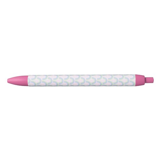 Stylo Noir Pastel Rainbow rose (Devant)