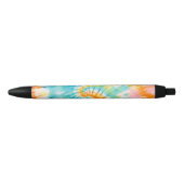 Stylo Noir Pastel Rainbow Tie Dye Spiral Pattern (Devant)