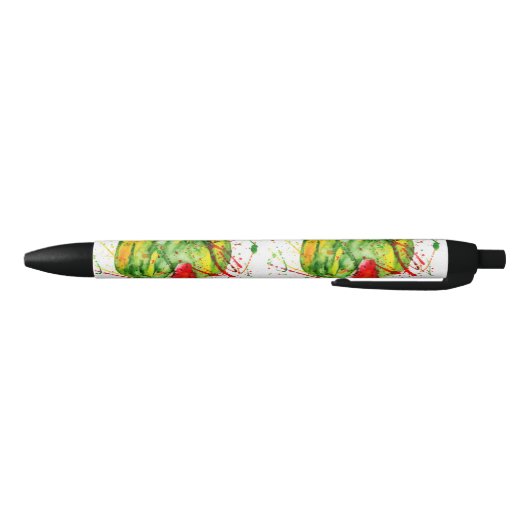 Stylo Noir pastèque Abstraite couleur vive (Bas)