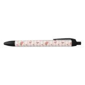 Stylo Noir Pastèques rouges, Coeurs, Grandes Pâtes, Motif d'é (Haut)