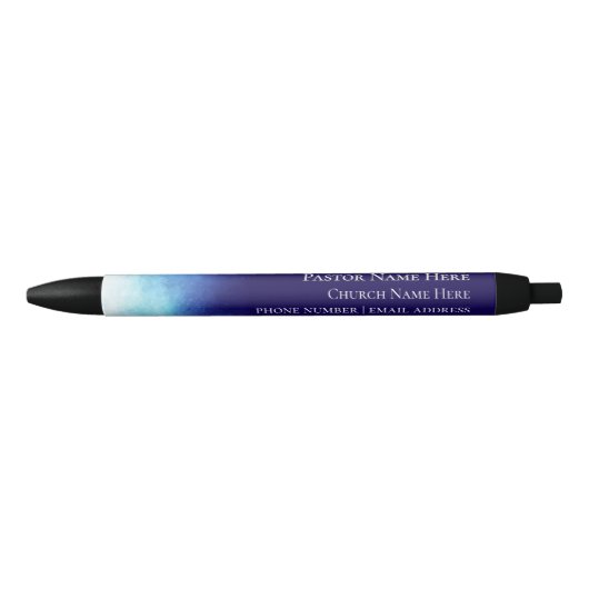 Stylo Noir Pasteur sur mesure Christian Church Cadeau promoti (Devant)