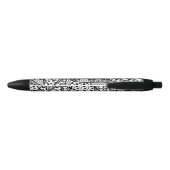 Stylo Noir Patchwork noir et blanc 04 de motif (Dos)
