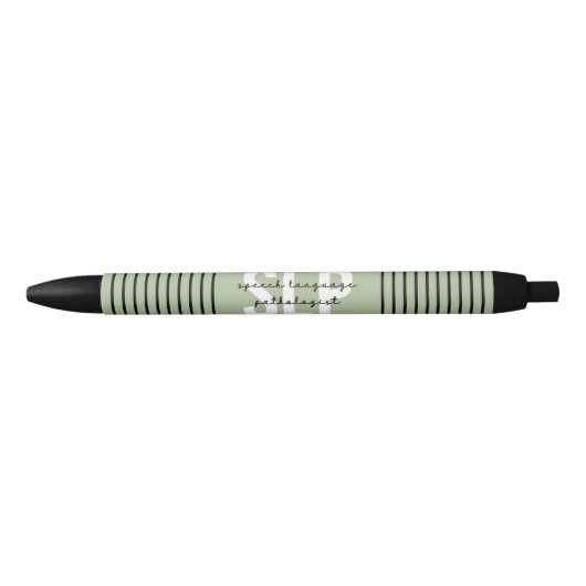Stylo Noir Pathologiste orthophoniste SLP Stripes (Devant)