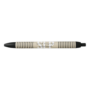 Stylo Noir Pathologiste orthophoniste SLP Stripes