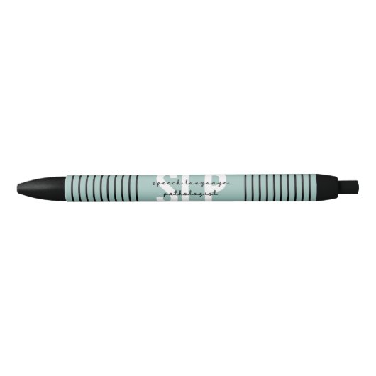 Stylo Noir Pathologiste orthophoniste SLP Stripes (Devant)