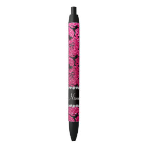 Stylo Noir Patinage artistique nommé fait sur commande de