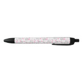 Stylo Noir Pattern of Elephants, Cute Elephants - Pink Gray (Bas)