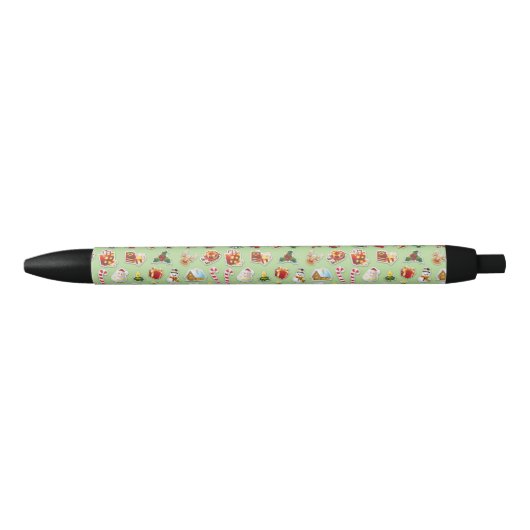 Stylo Noir Patters de Noël (Devant)