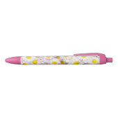 Stylo Noir Patters Pink Purple Daisy Flower (Haut)