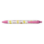 Stylo Noir Patters Pink Purple Daisy Flower (Dos)