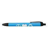 Stylo Noir Peace Love Recycle (Haut)