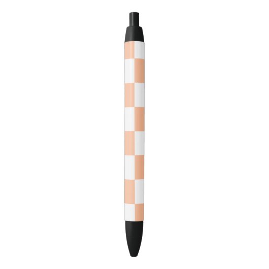 Stylo Noir Peach Fuzz À damiers En vichy Motif (devant Vertical)