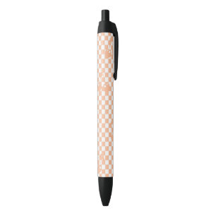 Stylo Noir Peach Fuzz Cherry En vichy Motif