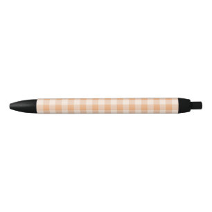 Stylo Noir Peach White À damiers En vichy Motif