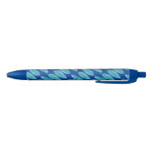Stylo Noir Peacock bleu moderne aquarelle design feuille (Bas)