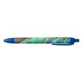 Stylo Noir Peacock Feathers Blue Green Purple (Bas)