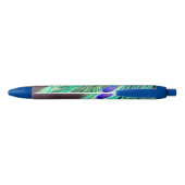 Stylo Noir Peacock Feathers Blue Green Purple (Dos)