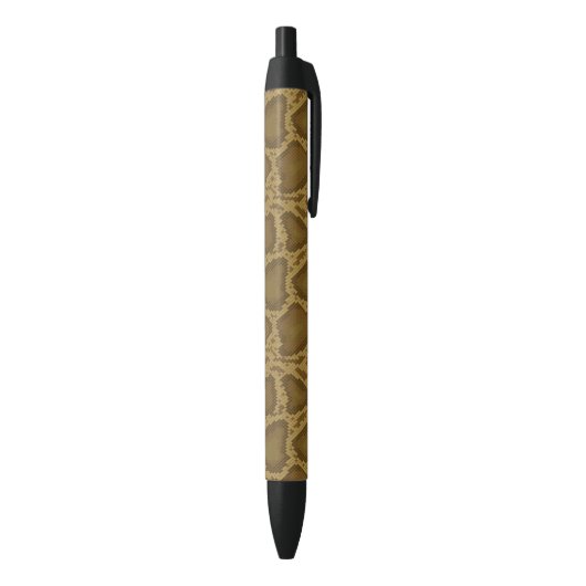 Stylo Noir Peau de serpent, motif de reptile (Bas (Vertical))