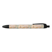 Stylo Noir Pêcher Orange rose gris floral (Haut)