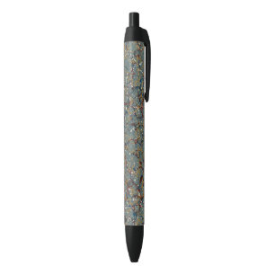 Stylo Noir Peinture Abstraite Marbrée