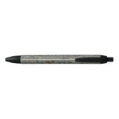 Stylo Noir Peinture Abstraite Marbrée (Dos)