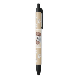 Stylo Noir Peinture en Setter rouge et blanc irlandais - Art