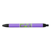 Stylo Noir Peinture Iris Violet - Art Fleur Originale (Devant)