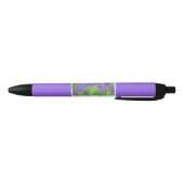 Stylo Noir Peinture Iris Violet - Art Fleur Originale (Bas)
