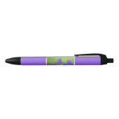 Stylo Noir Peinture Iris Violet - Art Fleur Originale (Haut)