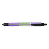 Stylo Noir Peinture Iris Violet - Art Fleur Originale (Dos)