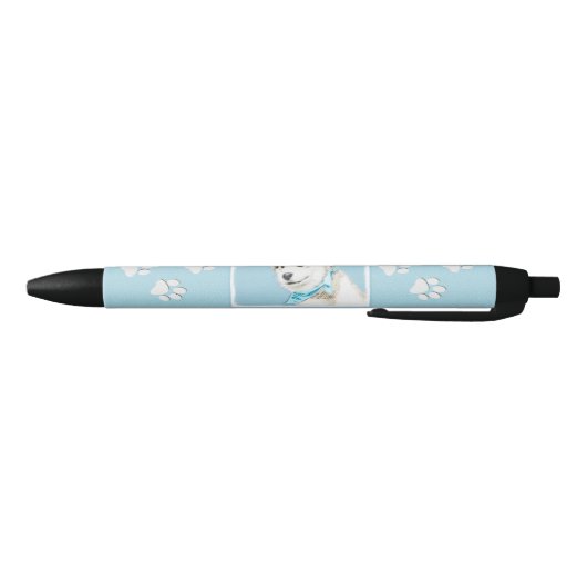 Stylo Noir Peinture Sibérienne Husky Puppy - Art Chien origin (Bas)
