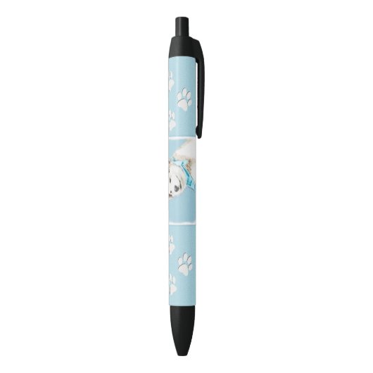 Stylo Noir Peinture Sibérienne Husky Puppy - Art Chien origin (Bas (Vertical))