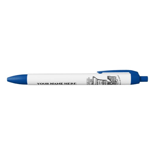 Stylo Noir Pen (Click Style) - Personalized (Haut)