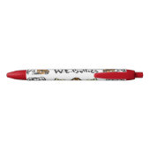 Stylo Noir Pen with english bulldog pattern (Dos)