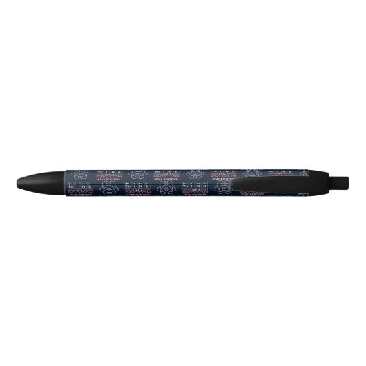 Stylo Noir Penser Comme Un Enseignant Nerd De Chimie Proton (Dos)