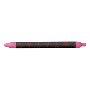 Stylo Noir Pentagram Red Devil