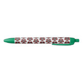 Stylo Noir Pentagramme aux roses rouges (Bas)